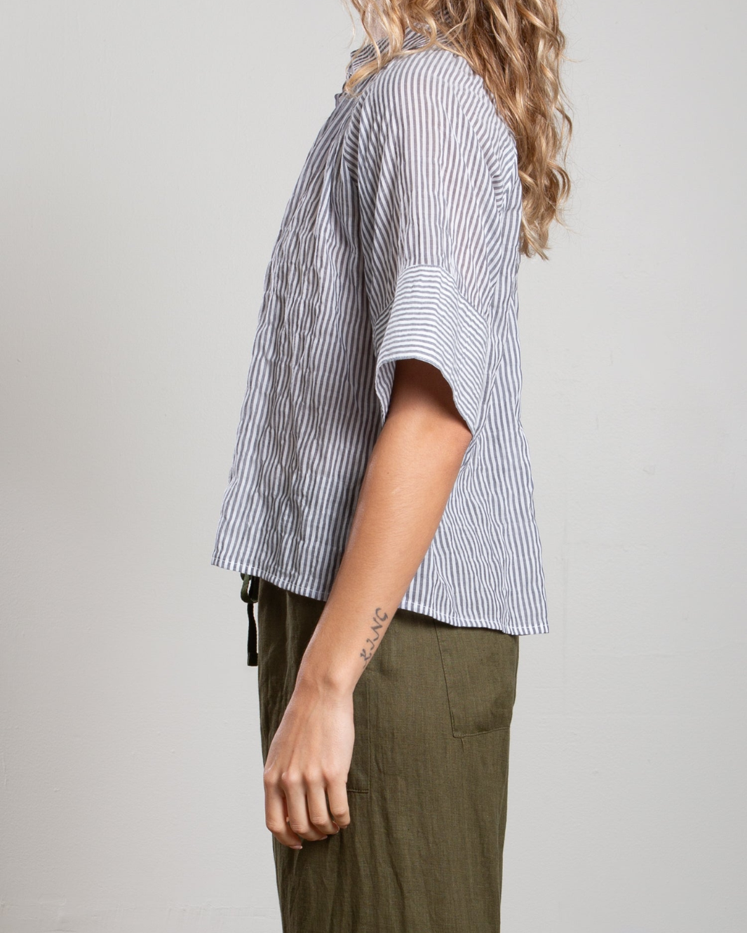 Halle Shirt In Marin Stripe