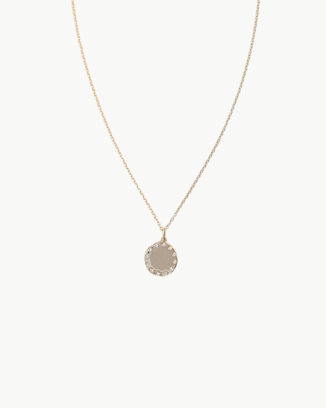 DISC NECKLACE IN GOLD
