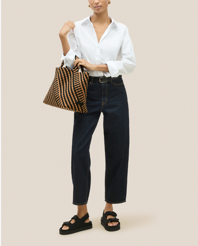 ST. BARTHS MEDIUM TOTE GRAPHIC STRIPE IN RAVENNA