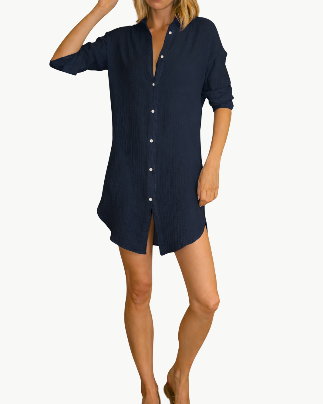 Felicite BOYFRIEND TUNIC DRESS GAUZE at Romi Boutique