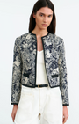 Nili Lotan BONO MIXED PAISLEY PRINT JACKET at Romi Boutique