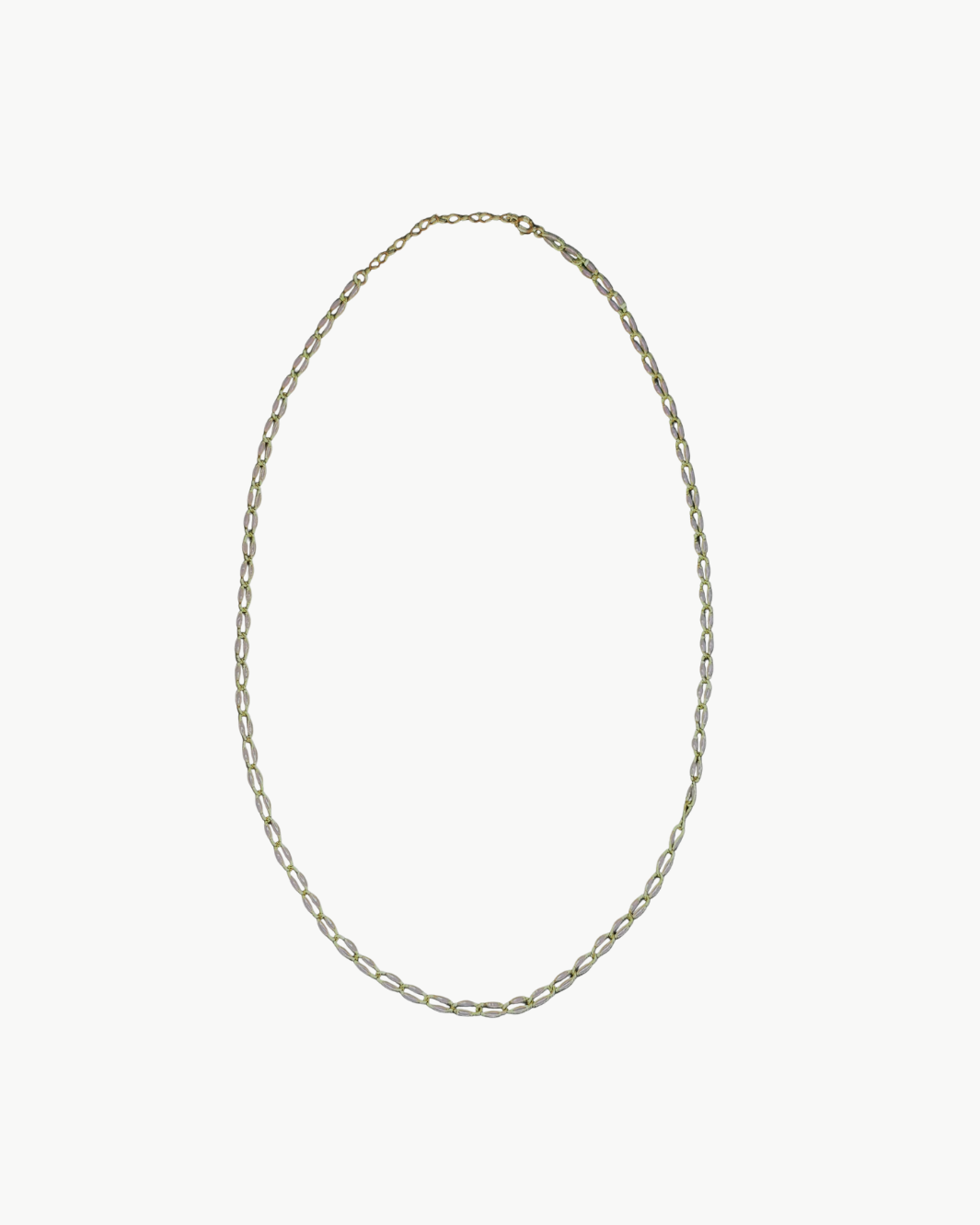OVAL LINK NECKLACE IN GREY - Romi Boutique