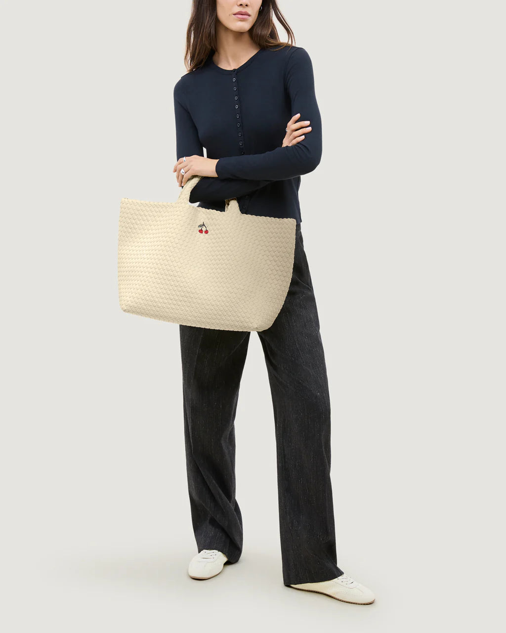 Naghedi ST. BARTHS LARGE TOTE CHERRY at Romi Boutique