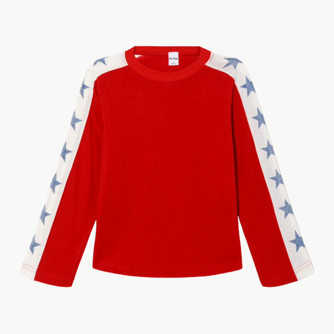 Re/Done Star Contrast LS Jersey at Romi Boutique
