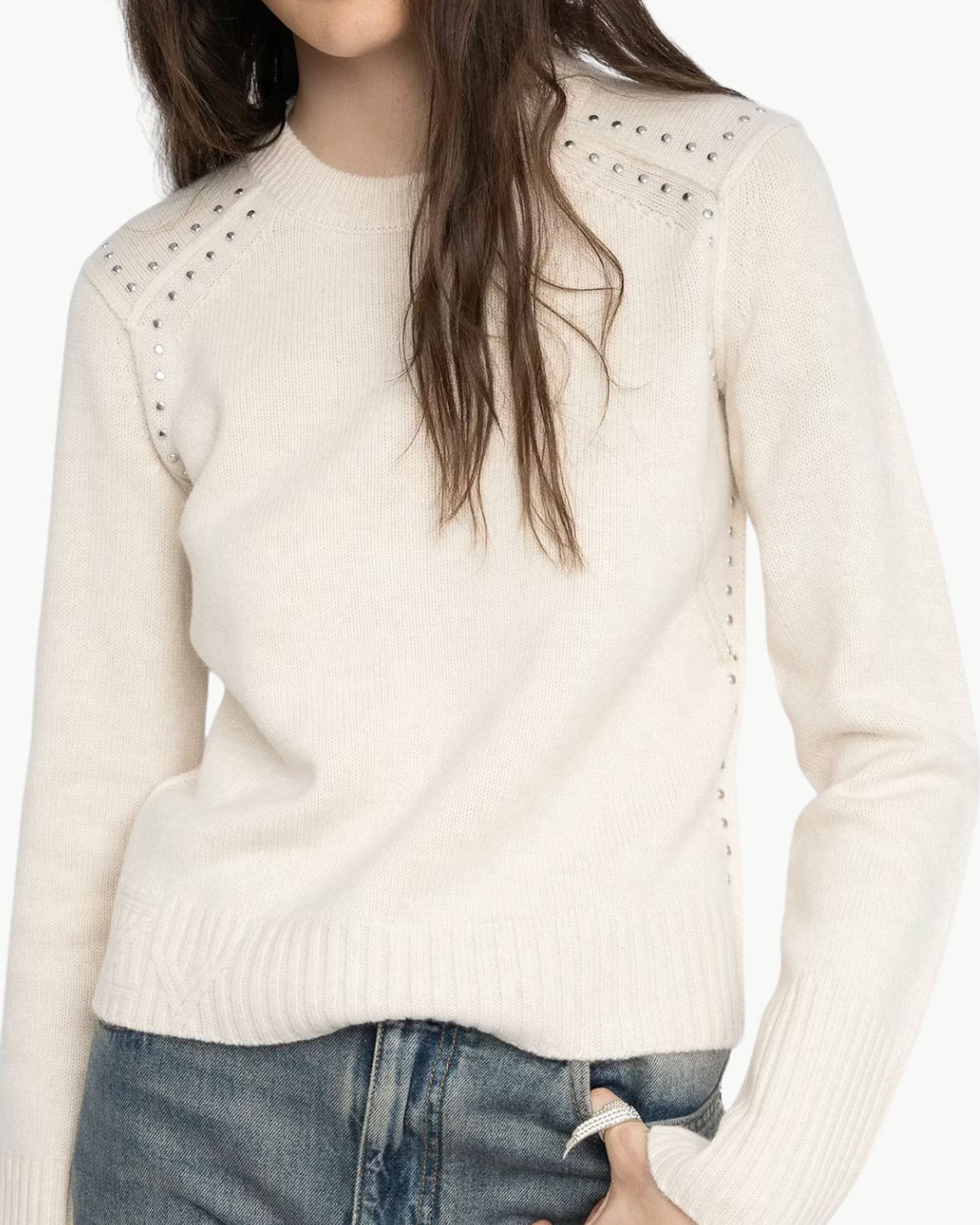 NALTY SWEATER STUDS IN ECRU