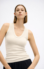 Enza Costa TEXTURED RIB SLEEVELESS U at Romi Boutique