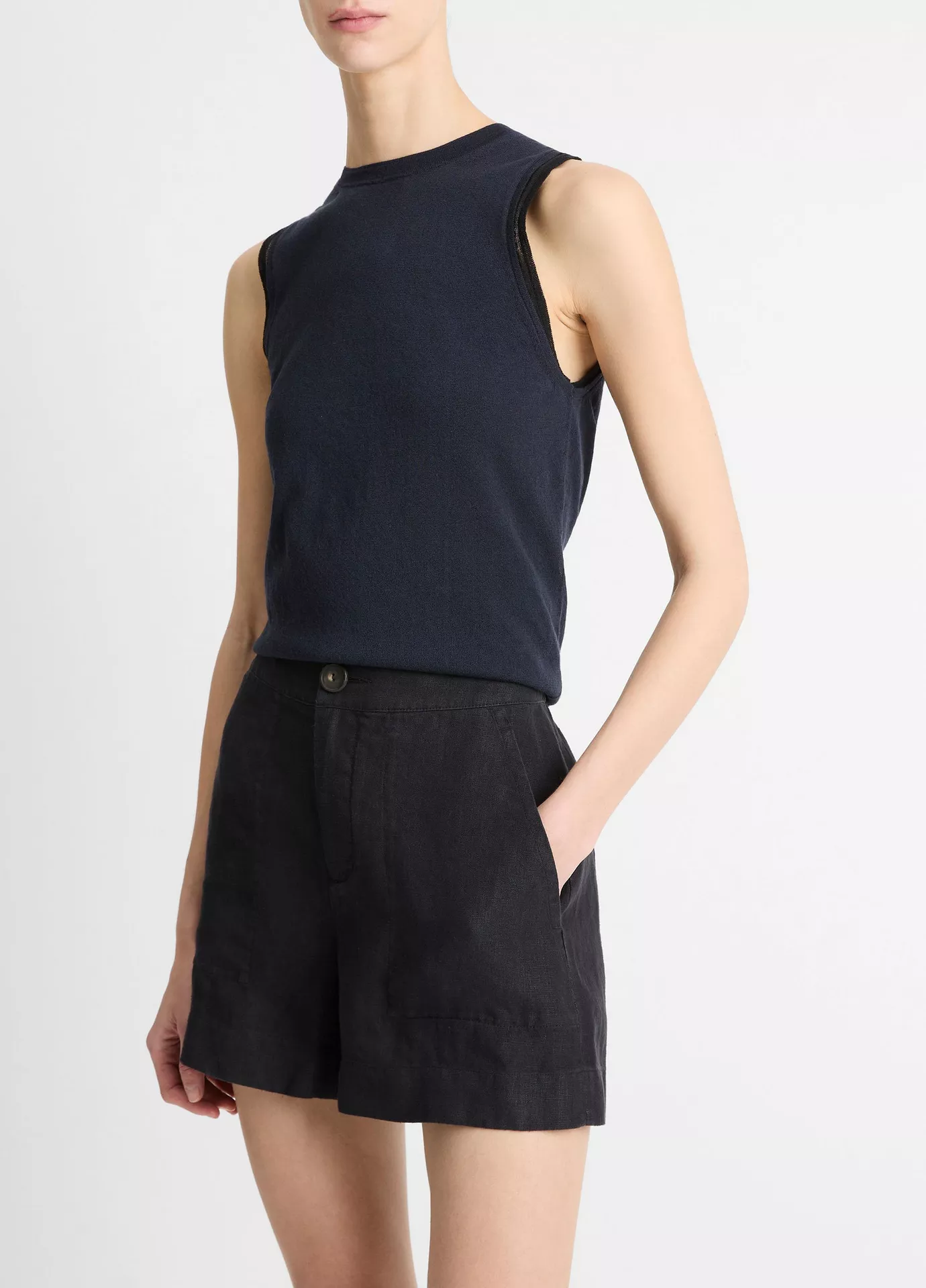 MID RISE HEMP SHORT IN NIGHT LAKE