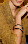 Jenny Bird GIA MEGA BANGLE IN RHODIUM at Romi Boutique