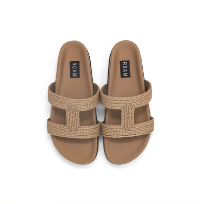 RAFFY CUFFS IN NATURAL RAFFIA