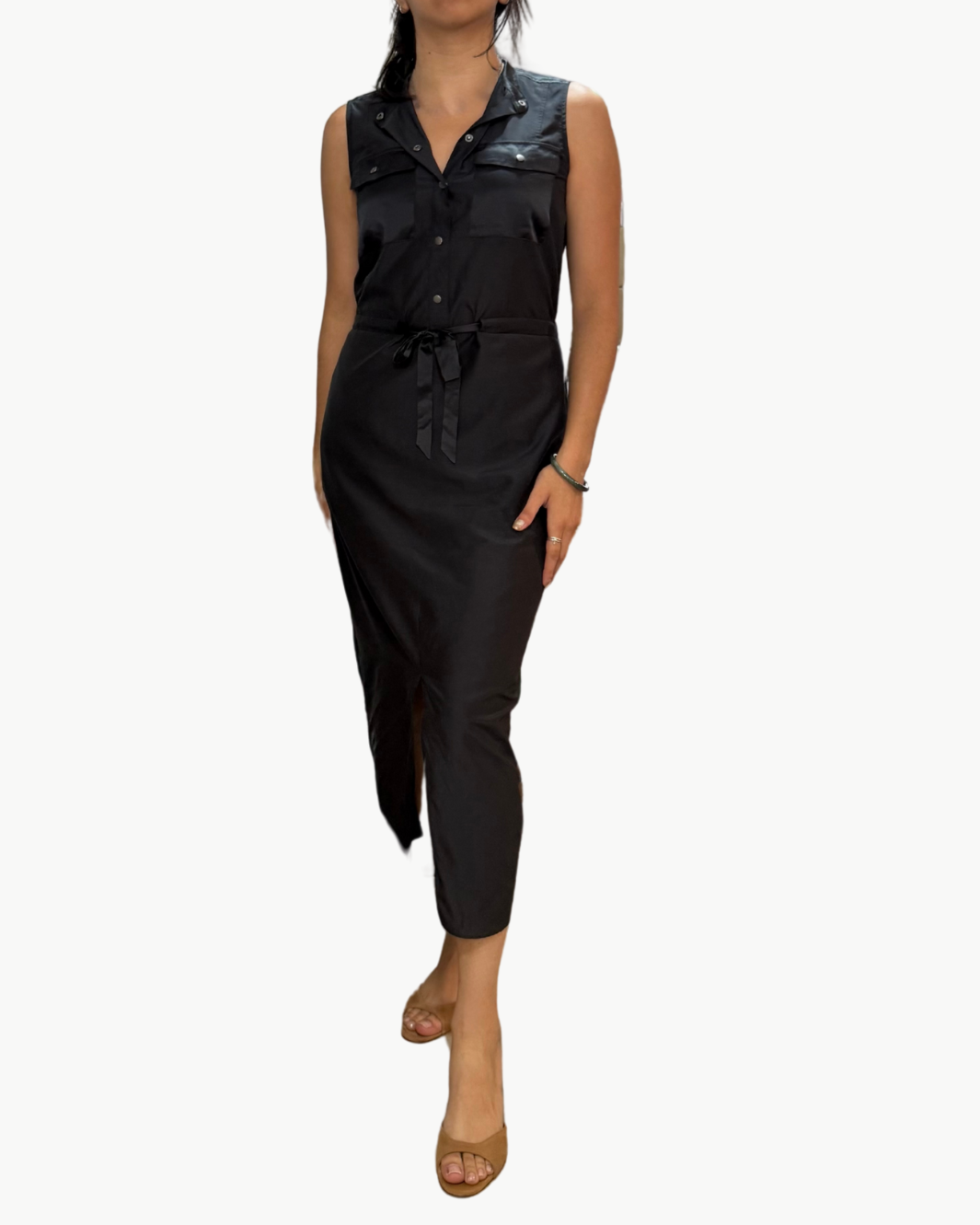 GO UTILITY SHIRTDRESS IN BLACK - Romi Boutique