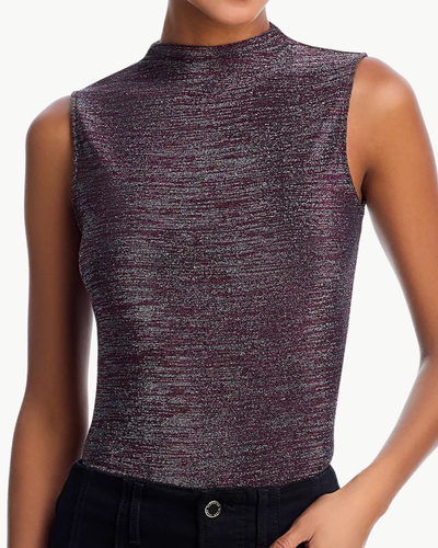 ALORA TOP IN SILVER/PINK SPACE
