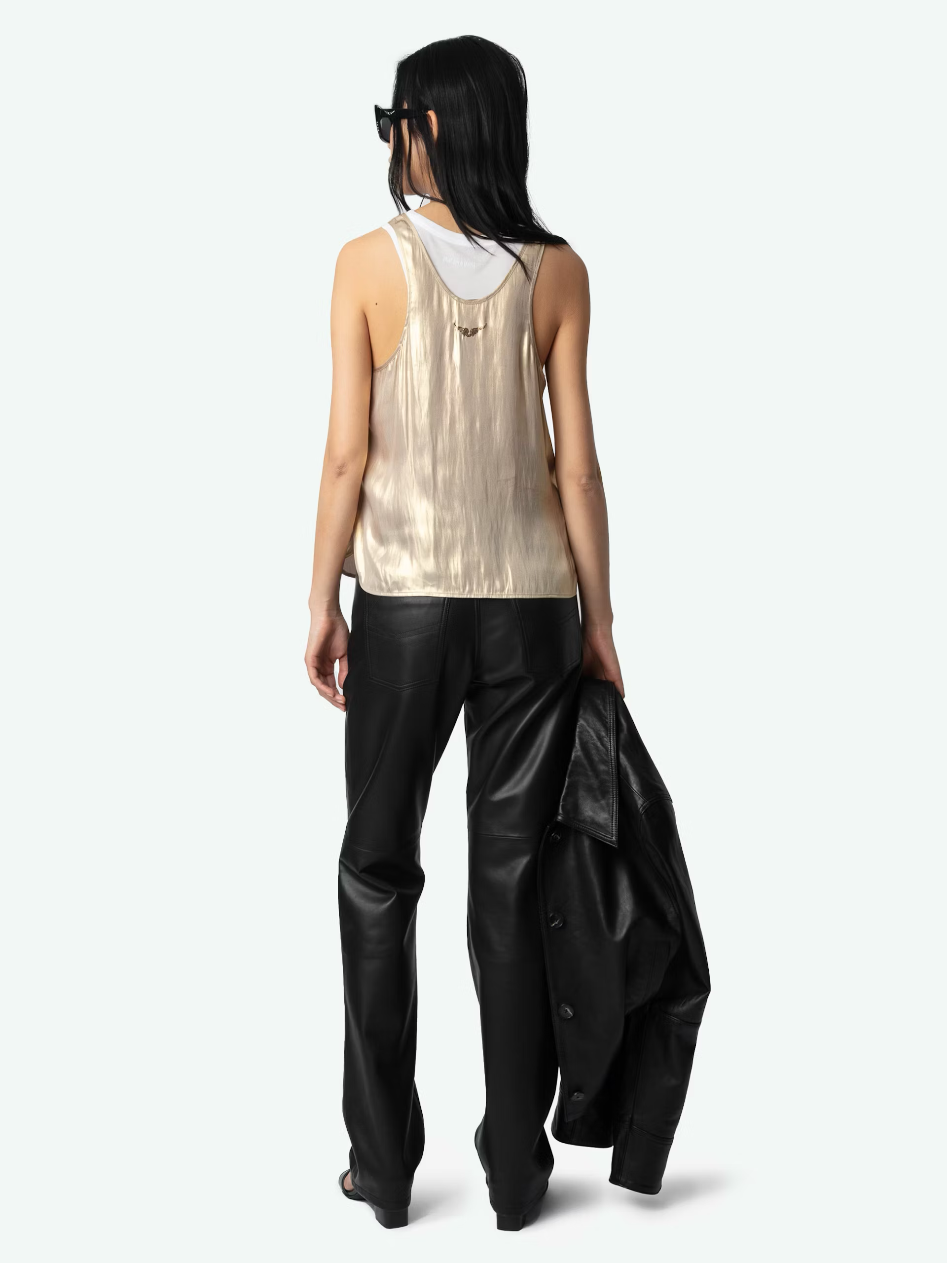 Zadig & Voltaire TARYS SATIN TANK TOP at Romi Boutique