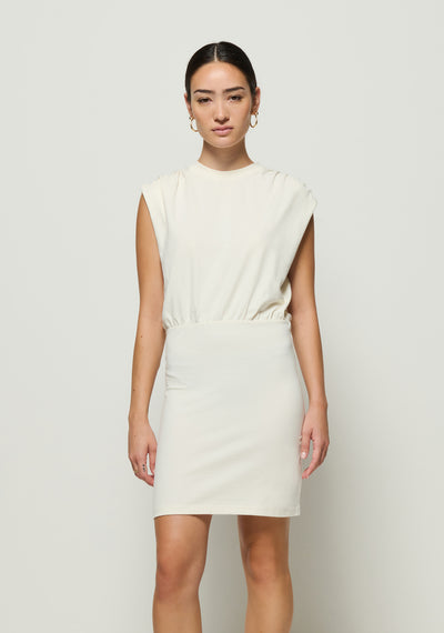 JAC MUSCLE TANK DRESS IN PORCELAIN