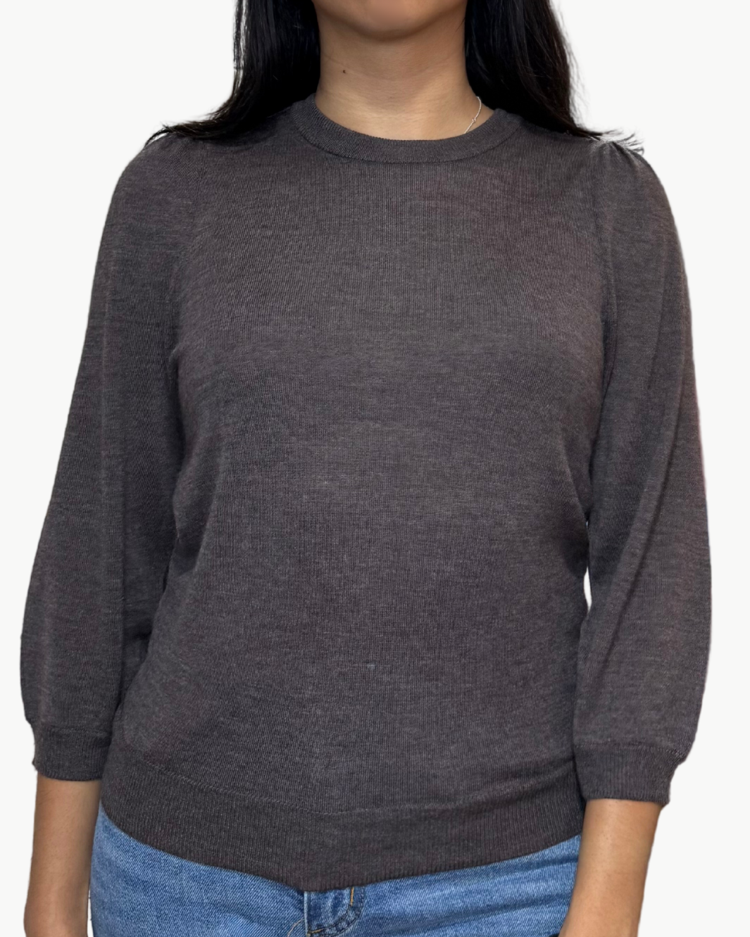SHELLY CREW NECK SHIRT IN ESPRESSO