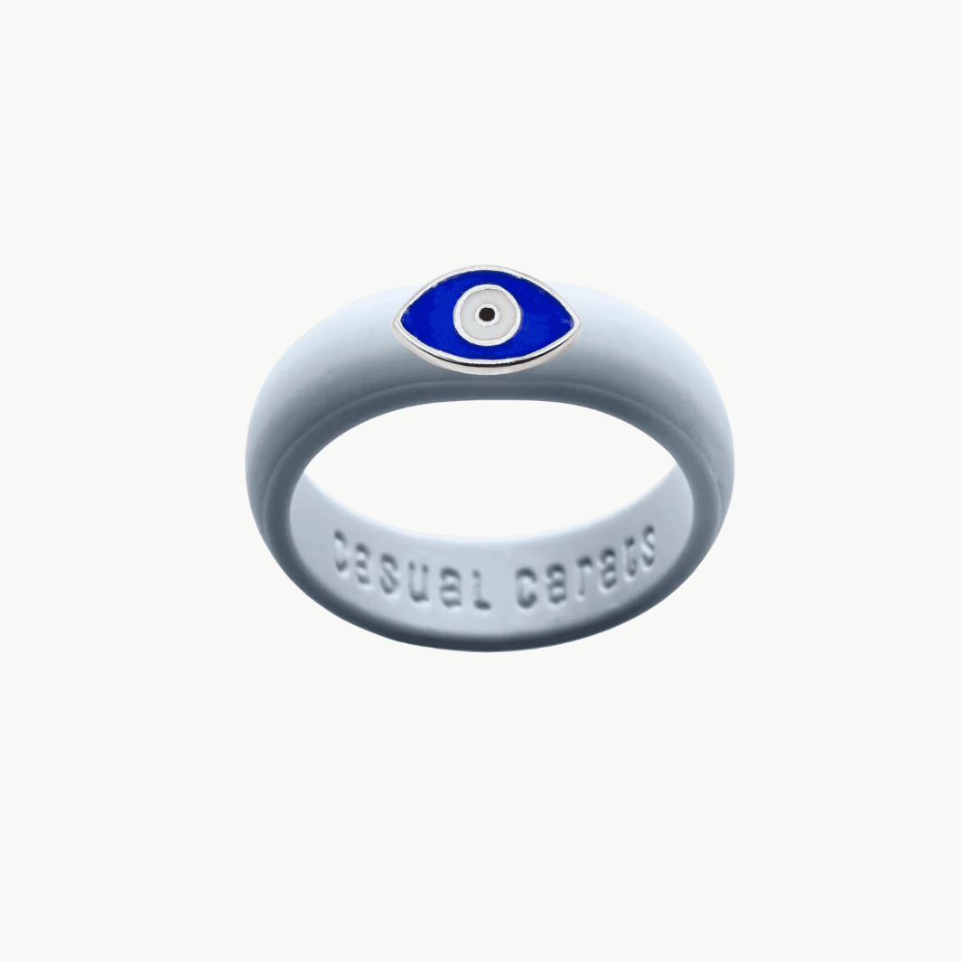 Enamel Evil Eye Silicone Ring