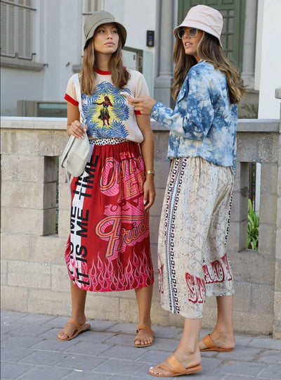 HAILEY PRINTED FIRE SKIRT