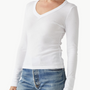 LOGAN V-NECK TEE IN WHITE by Michael Stars - Romi Boutique