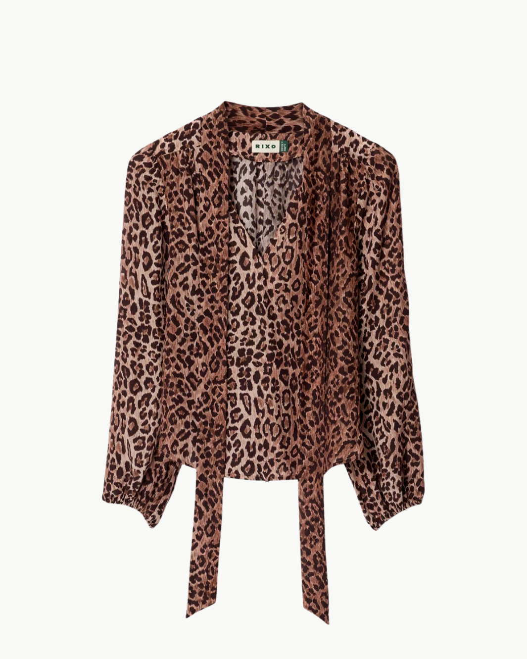 Moss Leopard Silk Blouse