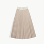 2TONE DENIM SKIRT IN IVORY/TAUPE by LOYD/FORD - Romi Boutique