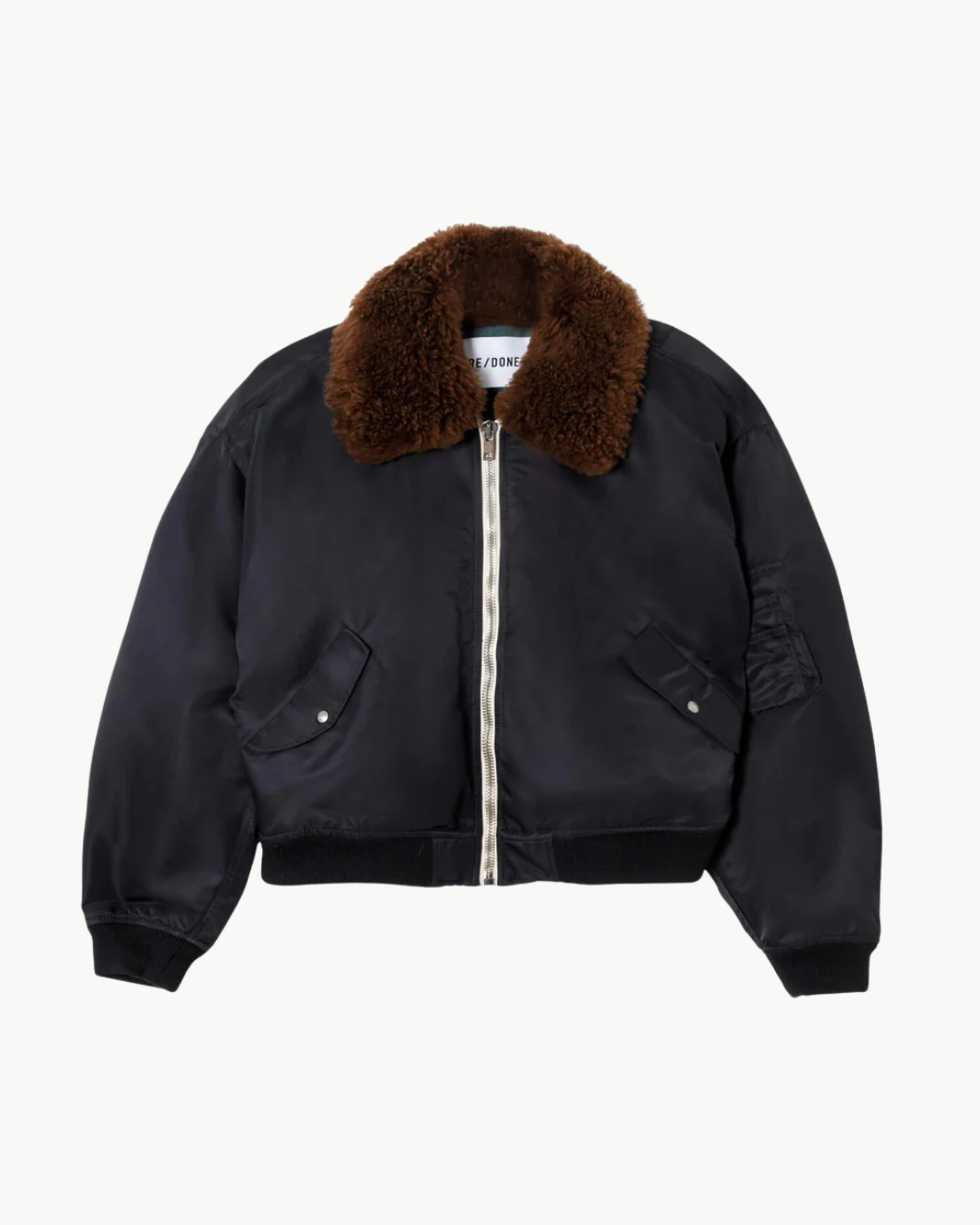 Re/Done SHRUNKEN BOMBER at Romi Boutique