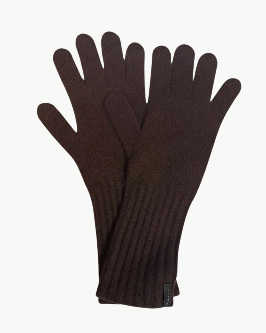 BOILED CASHMERE KNIT GLOVE IN FIG