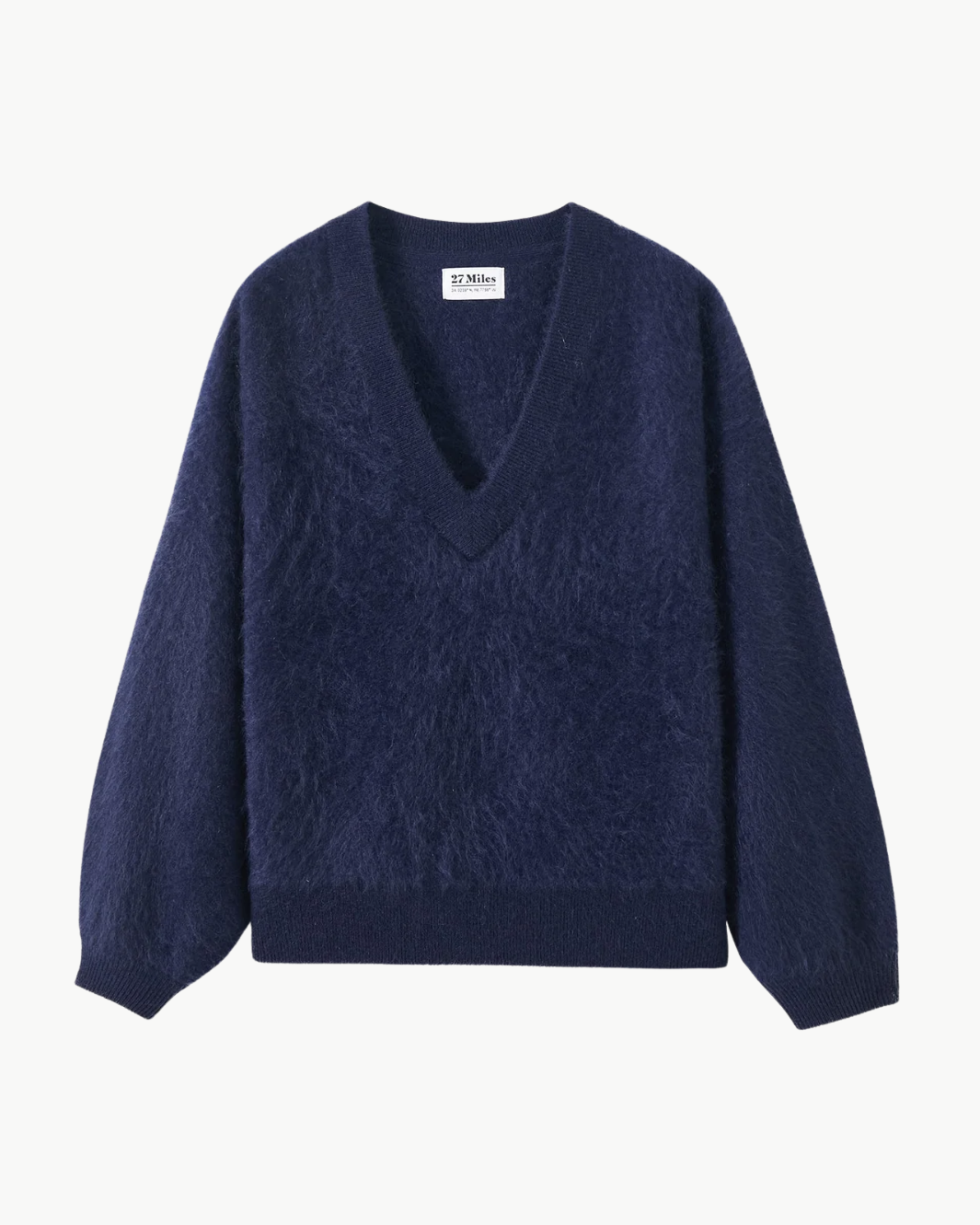 27 Miles Sue Fuzzy Cashmere V-Neck Pullover at Romi Boutique