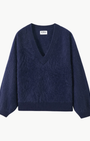27 Miles Sue Fuzzy Cashmere V-Neck Pullover at Romi Boutique