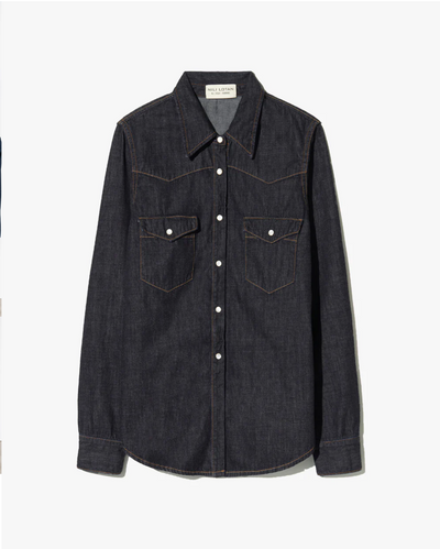 TRAVIS SHIRT IN INDIGO RINSE - Romi Boutique