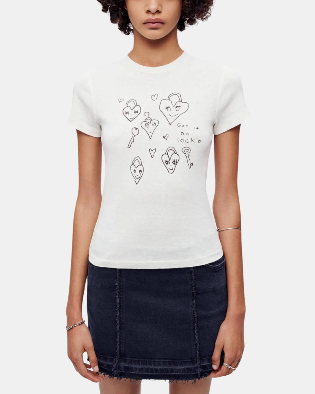 Re/Done 90s "Baby Hearts" Tee at Romi Boutique