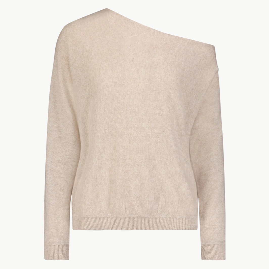 Minnie Rose CASHMERE OFF THE SHOULDER TOP at Romi Boutique