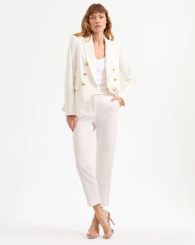 RENZO SLIM-LEG PANT IN OFF WHITE