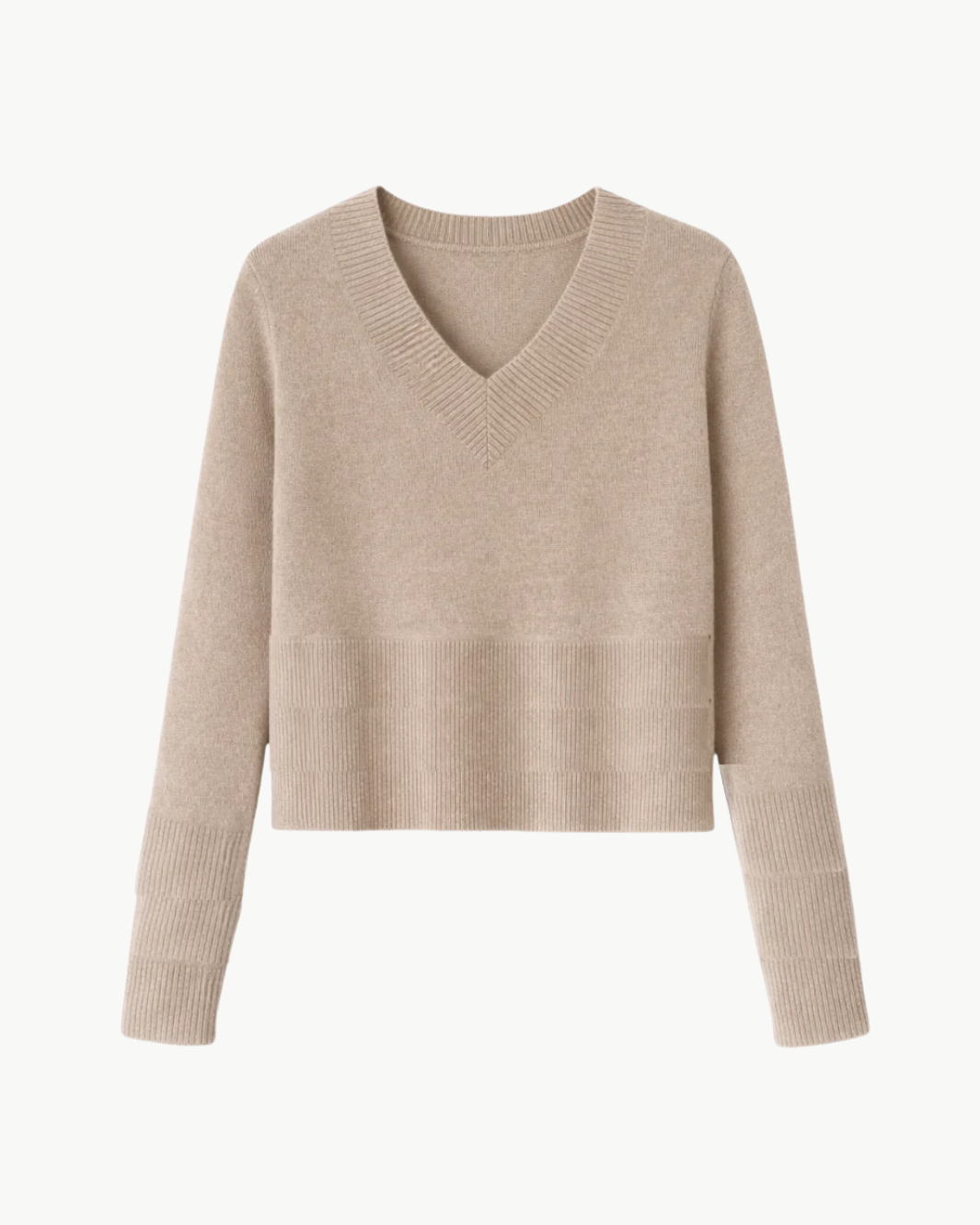 Autumn Cashmere V NECK WITH HIGH CUFFS at Romi Boutique