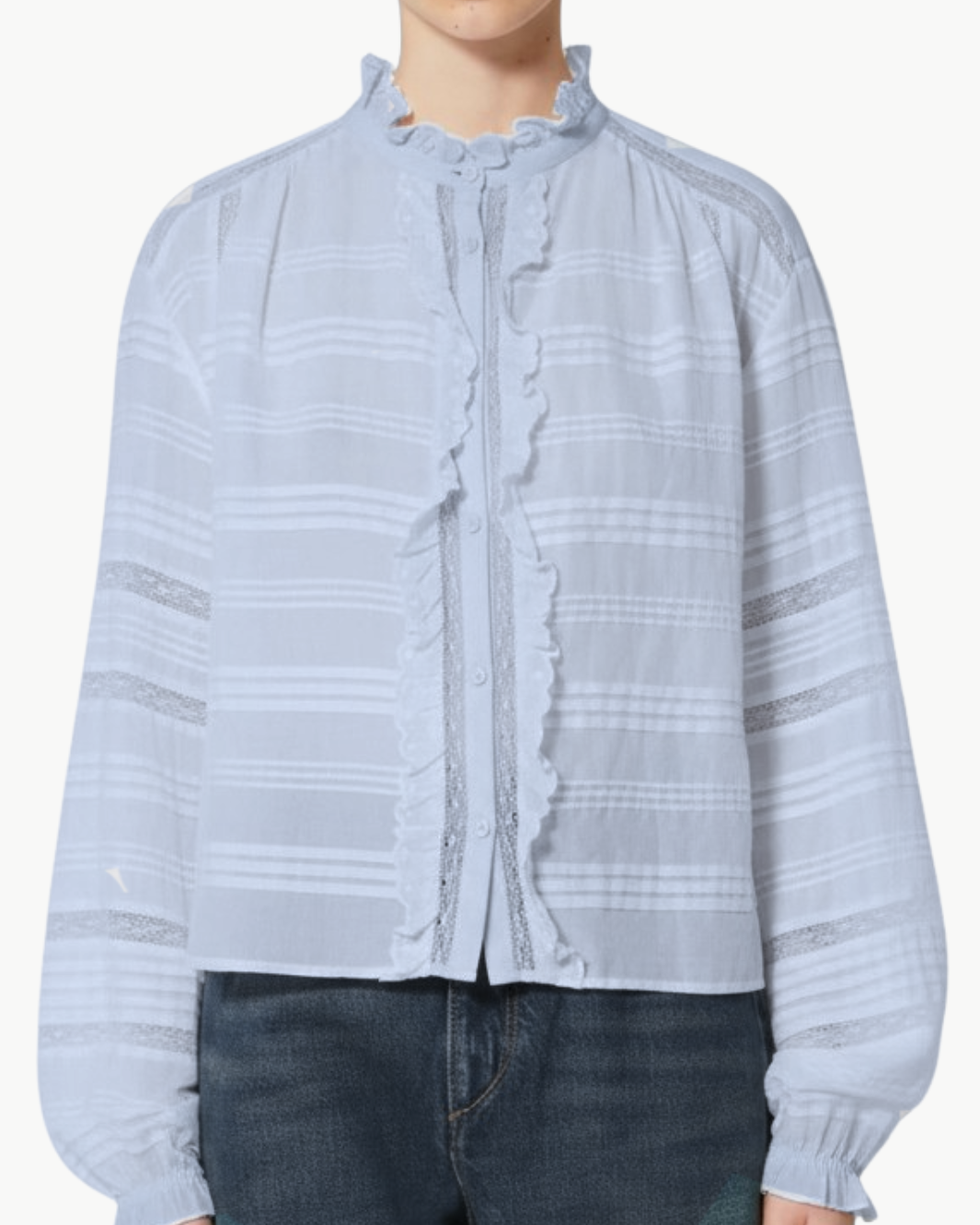 PELINE TOP IN LIGHT BLUE - Romi Boutique