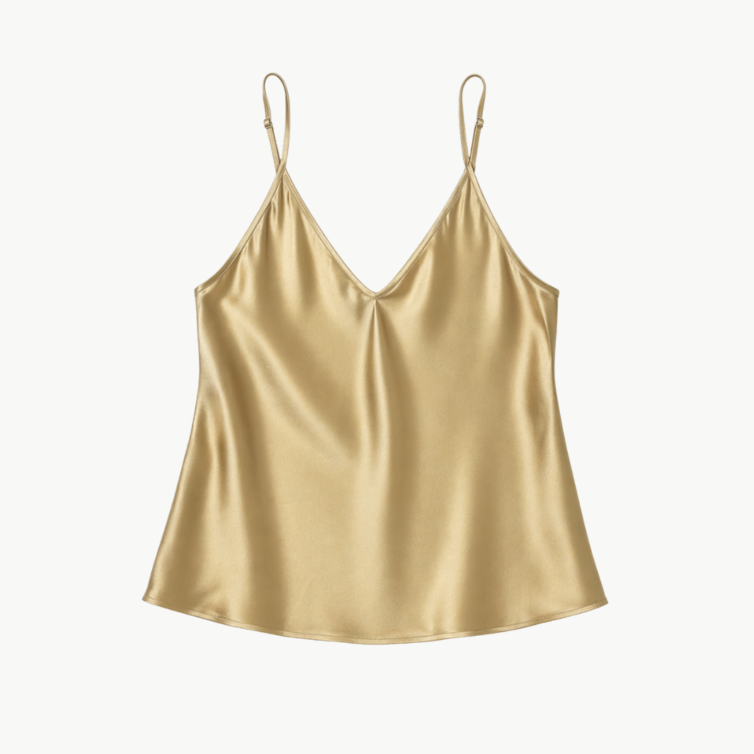 Brazeau Tricot V-Neck Silk Cami at Romi Boutique