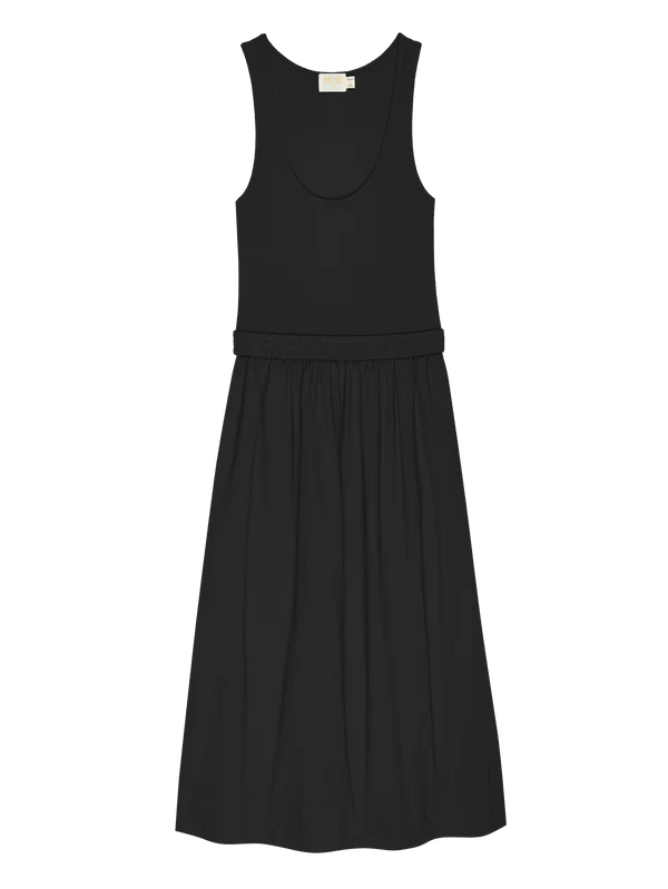 SADELLE DRESS IN JET BLACK - Romi Boutique