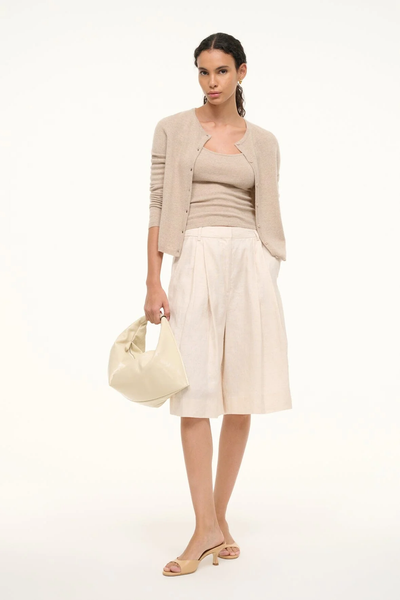 CRUZ BERMUDA LINEN SHORT IN NATURAL