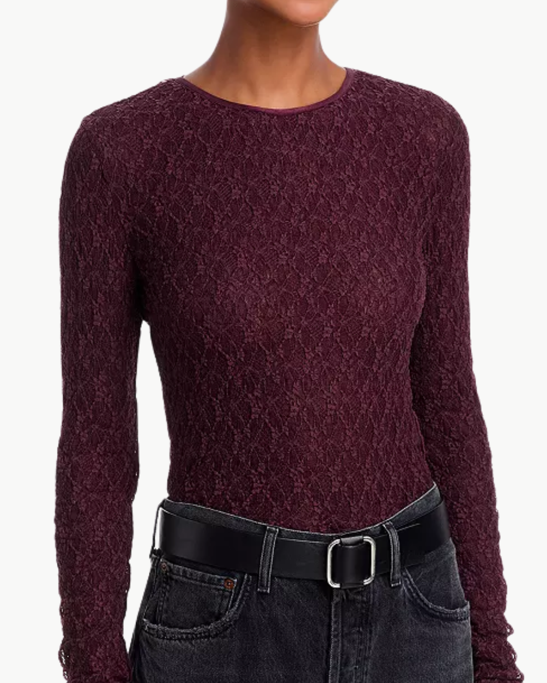 ELLIE LACE TEE IN BORD