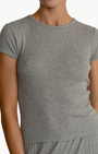 DONNI. THE POINTELLE BABY TEE at Romi Boutique