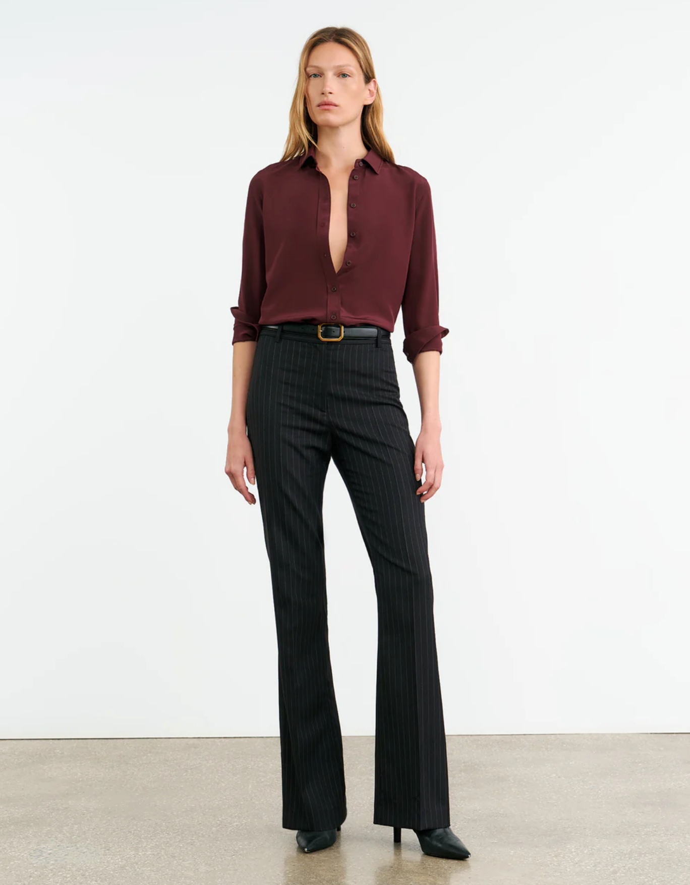 GAIA SLIM SHIRT IN CLARET