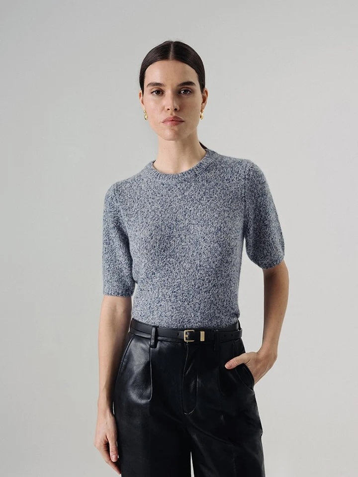 W.Cashmere Brenda Short Sleeves Sweater at Romi Boutique
