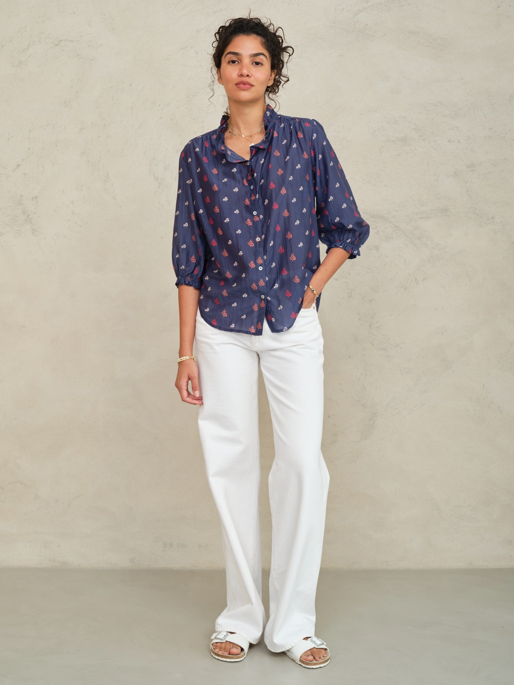 Mabe Auden Print Top at Romi Boutique