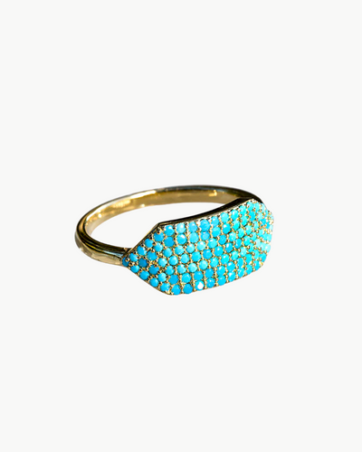 ID RING IN TURQUOISE/GOLD