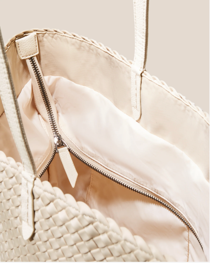 JETSETTER SMALL TOTE IN ECRU - Romi Boutique