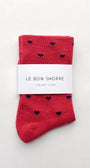 Le Bon Shoppe Heart Sneaker Socks at Romi Boutique