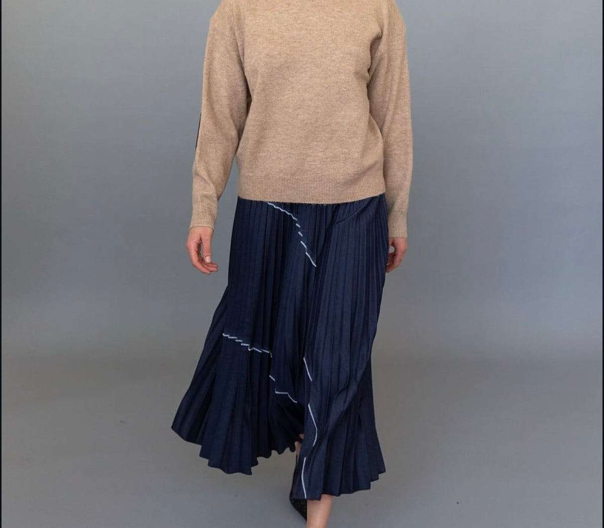Denim Patchwork Skirt