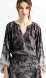 Go Silk GO BUBBLED UP BLOUSE PLACED at Romi Boutique