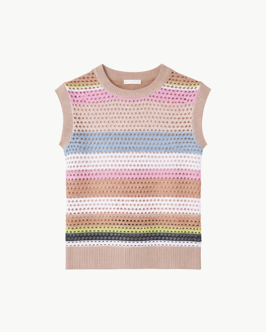 COTTON CASHMERE MESH MUSCLE TANK