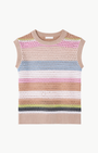 Minnie Rose COTTON CASHMERE MESH MUSCLE TANK at Romi Boutique