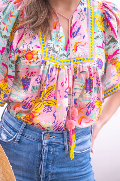 ANGEL TOP IN SUNSHINE PRINT