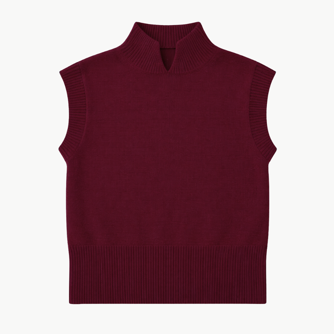 White & Warren CASHMERE SLEEVELESS MOCK NECK at Romi Boutique